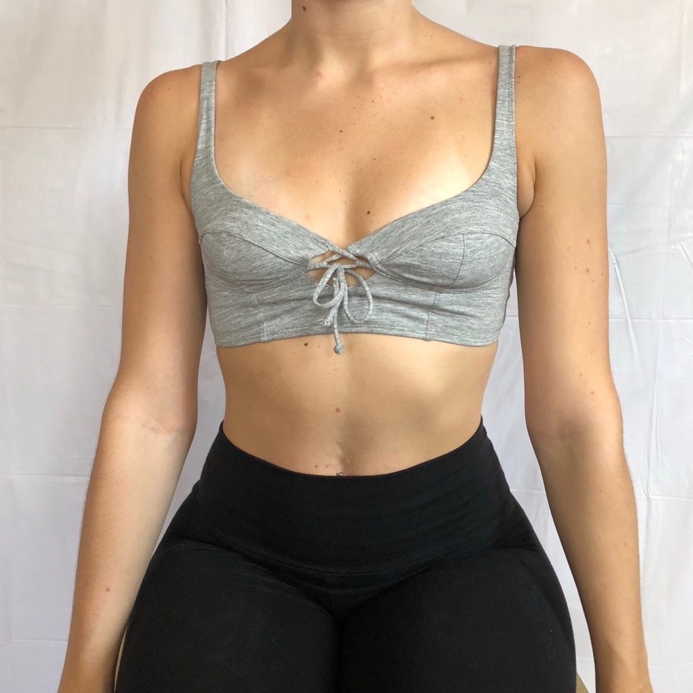 Gray bralette by Free People.